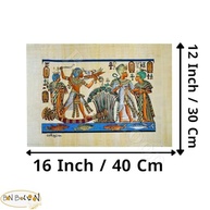 Papiro Egípcio Autêntico com Hieróglifos e Arte Faráonica - 30x40cm - imagem 3