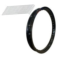 Par de Aros de Moto Alumínio Preto Brilhante - Titan 125/150/160 + Raios - imagem 5