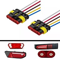 Par Chicote Lanterna Traseira 5 Vias - Compatível com Carretas - imagem 1