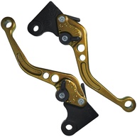 Manete Esportivo Dourado com Regulagem para CG 125, 150, 160, Fan, Titan, Start, Pop 100/110 (Par) - imagem 1