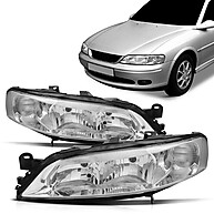 Par Farol Vectra 2000-2005 Foco Duplo Cromado – Segurança e Estilo - imagem 1