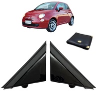 Par Moldura Inferior Retrovisor Fiat 500 Lounge Air Dualogic 2009-2017 Black Piano - imagem 1