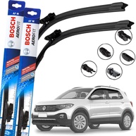 Par de Palhetas Limpador Parabrisa Bosch Aerofit Multiclip T-Cross 2019-2024 - imagem 1