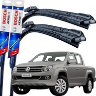 Par de Palhetas Limpador Parabrisa Bosch Aerofit Silicone para Amarok 2010-2012 - imagem 2
