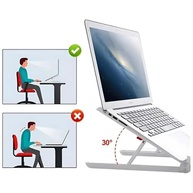 Suporte de Alumínio Premium para Notebook 10-17" com 6 Ângulos Ajustáveis - Ergonômico e Dobrável para Macbook, iPad, HP, Dell - imagem 5