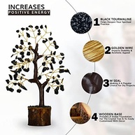 Árvore de Cristal de Turmalina Preta - Bonsai Artesanal com 100 Lascas para Proteção e Decoração - imagem 4