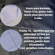 Kit com 12 Panos de Prato para Bordar em Ponto Cruz - Ideal para Iniciantes e Experts - imagem 3