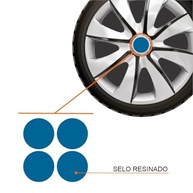 Jogo de Calotas Prime Silver Graphite Aro 13 para Ford Ka, Fiesta, Focus, Courier e Escort + Selos Resinados - imagem 3