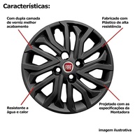 Kit 4 Calotas Aro 14 Preto para Fiat Palio, Siena e Novo Uno - Estilo e Proteção! - imagem 5