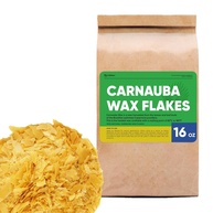 Flocos de Cera de Carnaúba 16 oz - Brilho Natural e Proteção para Madeiras e Velas - imagem 1