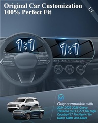 Protetor de Tela BIBIBO 2 Peças Vidro Temperado 17.7" para Chevrolet Traverse 2024-2026 (LS/LT/Z71/RS/High Country) - imagem 3