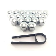 Kit 20 Capas Sextavadas Cromadas 19mm para Parafusos de Roda + Chave de Remoção - imagem 2