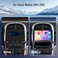 Central Multimídia Android 13 Vorally para Chevy Malibu 2011-2015: Carplay Sem Fio, GPS e Tela 9" IPS - imagem 3