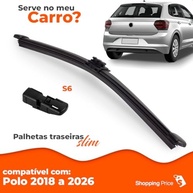 Palheta Limpadora Para-Brisa Traseiro Vigia Slim 12" Polo 2018-2026 - Silicone Premium - imagem 4