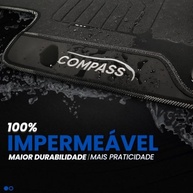 Tapete Automotivo Emborrachado Premium para Jeep Compass 2016-2025 (3 Peças) - Impermeável e Antiderrapante - imagem 4
