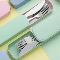 Kit Talheres Portáteis Inox 3 Peças com Estojo - Sustentável, Ergonômico e Ideal para Viagem - imagem 5
