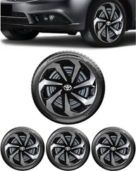 Jogo 4 Calotas Spider Aro 15 Esportivas para Toyota Etios, Yaris e Corolla - Design Moderno e Fixação Segura - imagem 2