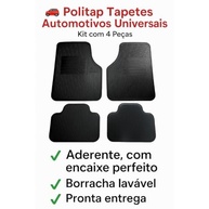 Kit 4 Tapetes Automotivos Universais em Borracha Lavável - Encaixe Perfeito para Todos os Carros - imagem 5