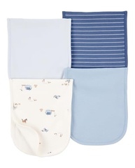Carter's - Pacote com 4 Panos de Algodão Macios para Bebês Meninos (Azul/Marfim) - imagem 3