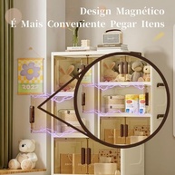 Armário Organizador Dobrável com Rodinhas 5 Camadas - Espaçoso e Prático para Casa (Branco 40cm) - imagem 5