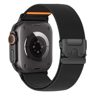 Pulseiras esportivas elásticas para Apple Watch Ultra/2 de 49 mm, 46 mm, 45 mm, 44 mm, 42 mm, 41 mm, 40 mm, 38 mm, fivela de paraquedas para Apple Watch séries 10, 9, 8, 7, 6, 5, 4, 3, SE/2 - imagem 2