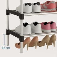 Sapateira Organizadora 5 Andares com Prateleiras Multiuso - Ideal para Sapatos, Livros e Brinquedos em Design Moderno Preto - imagem 5