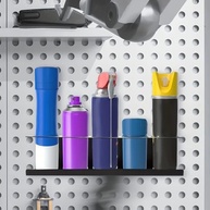 Organizador de Latas de Spray para Parede - 5 Furos, Ferro Premium, Ideal para Garagem e Oficina - imagem 5