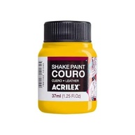Tinta Couro 37ml Shake Paint - Acrilex Amarelo Ouro 505 | Pintura Profissional para Couro - imagem 2