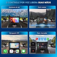Multimídia para Moto 7" IPS com Apple CarPlay & Android Auto - Navegação e Entretenimento na Estrada - imagem 4