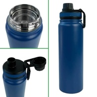 Garrafa Térmica 800ml Inox Azul - Isolamento Térmico Avançado para Quente e Frio - imagem 4