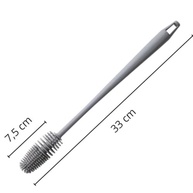 Kit 2 Escovas de Silicone com Cabo Longo 33cm - Limpeza Profunda para Garrafas, Mamadeiras e Copos - imagem 3