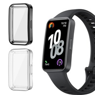 Kit 2 Películas Protetoras HAOZHI para Huawei Band 10, 9 e 8 - Proteção Total e Design Elegante (Preto + Transparente) - imagem 1
