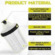 Kit de Forros e Tampas Descartáveis para Pistolas de Pulverização - 800ml | 45 Unidades + Acessórios - imagem 4