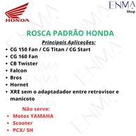 Retrovisor BMW F800 Haste Curta 90° para Honda - Lente Azul Convexa - imagem 5