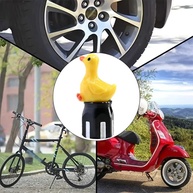 Kit 4 Tampas Divertidas Ganso Amarelo para Válvulas Schrader - Acessórios Criativos para Carros e Bikes - imagem 4