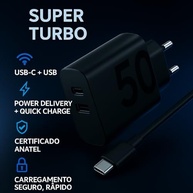 Carregador Turbo 50W Tipo C + USB: Carregamento Ultra Rápido para Android e iOS - imagem 4