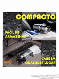 Mini Aspirador Portátil Sem Fio: Limpeza Rápida e Eficiente para Carro e Casa - imagem 4