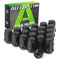 AUTOPTIM 20 Porcas de Roda 1/2-20 para Jeep Wrangler JK, Liberty, Grand Cherokee - Segurança e Durabilidade em Preto Fosco - imagem 1