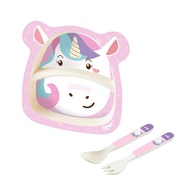 Kit Alimentação Baby Unicórnio 3 Peças - Seguro e Divertido para Bebês - imagem 1