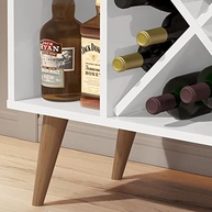 Aparador Porto Belo Buffet com Adega para Bebidas - Design Retro em Branco - imagem 5