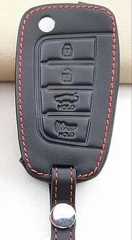 Capa de Couro Premium para Chave Canivete Hyundai e Kia: Proteção e Estilo para Elantra, Tucson, Creta, ix35, HB20, Sonata, Azera, i30 - imagem 3
