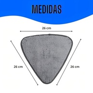 Kit com 3 Panos de Microfibra para Mop Triangular Giratório - Alta Performance e Durabilidade - imagem 3