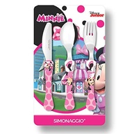 Conjunto de Talheres Disney Kids Minnie 3 Peças Rosa - Ergonômico e Seguro para Crianças - imagem 2