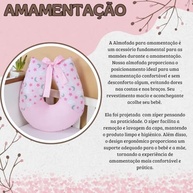 Almofada de Amamentação Estrela Lua Rosa - Apoio Ergonômico para Mãe e Bebê - imagem 5