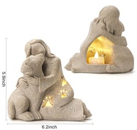 Presente de Memorial para Cães - Estátua de Anjo com Vela LED para Curar a Dor da Perda - imagem 4