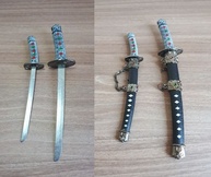 Kit Espadas Decorativas Katana Samurai Japonesa - Design Oriental para Casa e Escritório - imagem 4