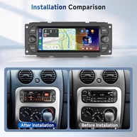 Central Multimídia Android 13 para Dodge Ram 1500/2500/3500 e Jeep Wrangler/Grand Cherokee - Tela IPS 17.4cm com CarPlay e Android Auto Sem Fio - imagem 4