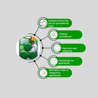 Bloco Sanitário Triplo para Caixa Acoplada 45g - Verde Pinho | Limpeza Profunda e Duradoura - imagem 3