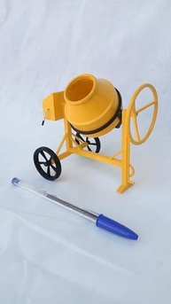 Miniatura de Betoneira Decorativa Vintage - Charme Industrial para Escritório e Decoração - imagem 3