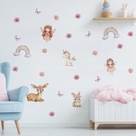 Adesivo de Parede Infantil Fadas Lavável - Decoração Segura e Criativa para Quarto de Bebê e Criança - imagem 3